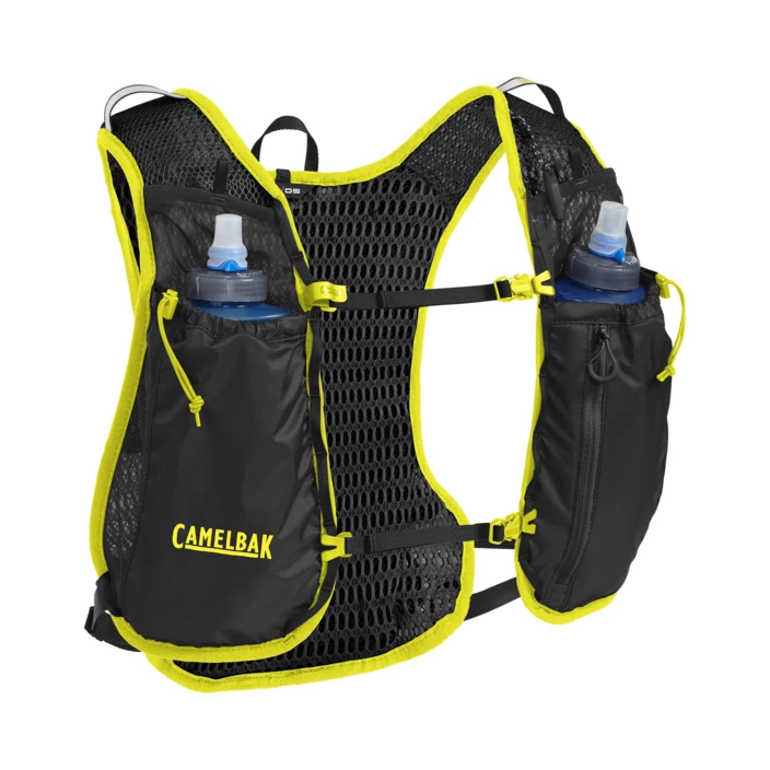 Camelbak Trail Run Vest Black Safety Yellow Mit 2 X 500 Ml Quick Stow-Flasche 2 Camelbak Trail Run Vest Black Safety Yellow Mit 2 X 500 Ml Quick Stow-Flasche – Bild 2