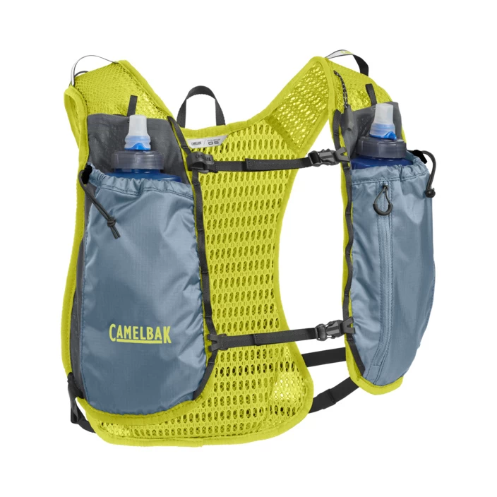 Camelbak Trail Run Vest Black Smoke Blue Limeade Mit 2 X 500 Ml Quick Stow-Flasche 2 Camelbak Trail Run Vest Black Smoke Blue Limeade Mit 2 X 500 Ml Quick Stow-Flasche – Bild 2